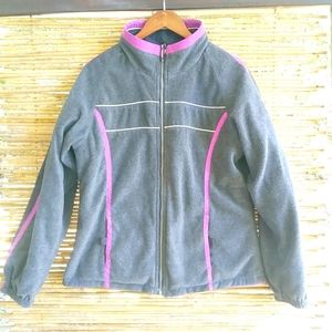 SJBI Active M Womens Purple Gray Reversible Jacket